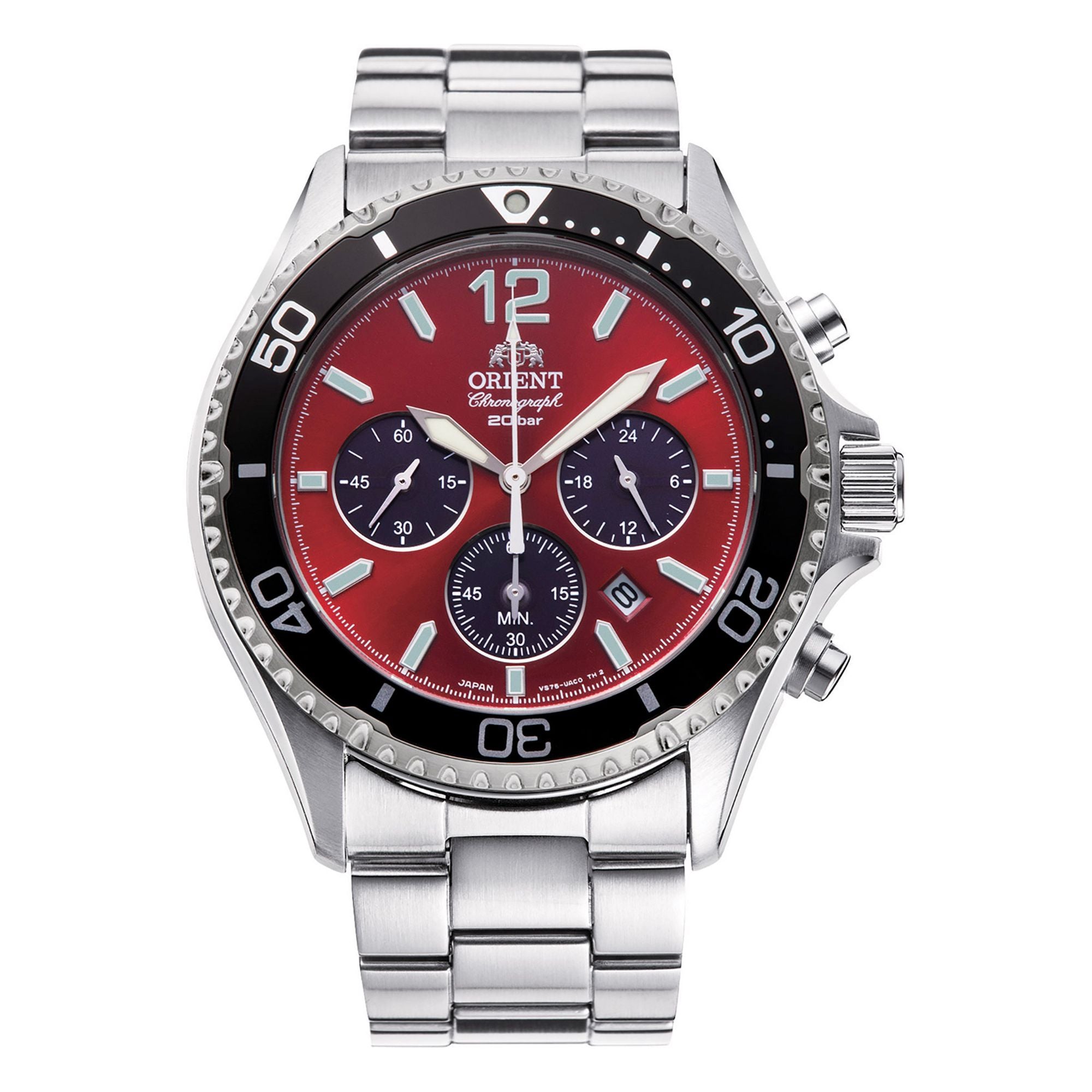 ORIENT Men's Solar Sports Diver Chronograph Watch RA-TX0207R10B image 0