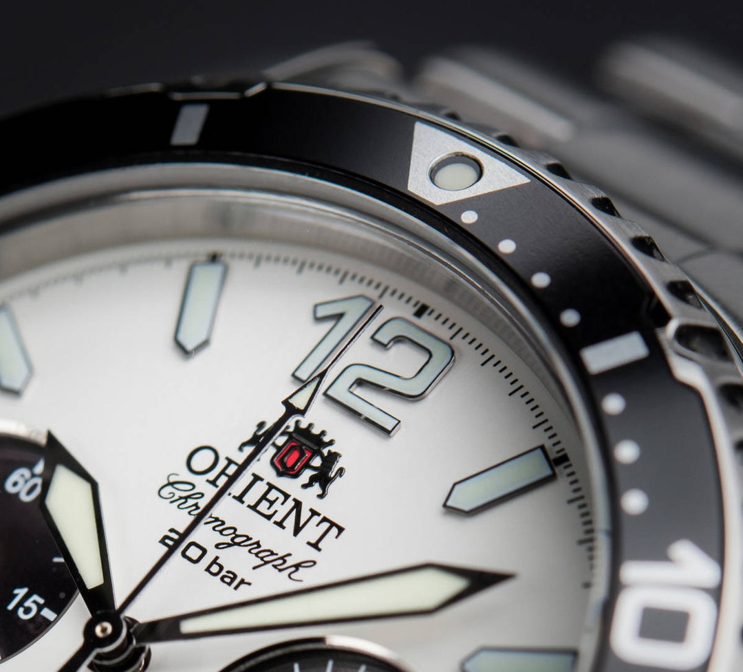 ORIENT Men's Solar Sports Diver Chronograph Watch Panda RA-TX0203S10B image 5