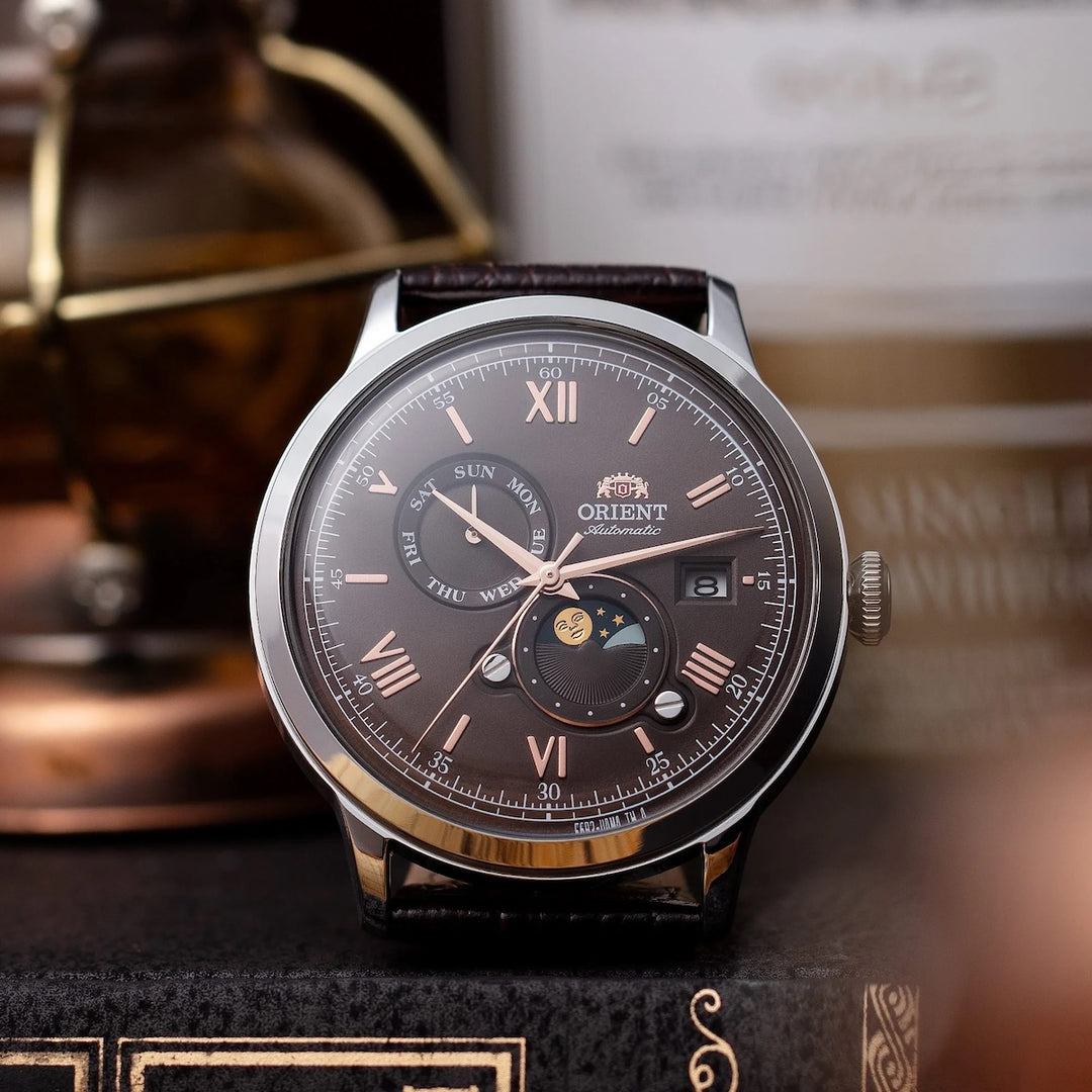 ORIENT Men's Bambino Moonphase Automatic Classic Watch RA-AK0804Y image 1