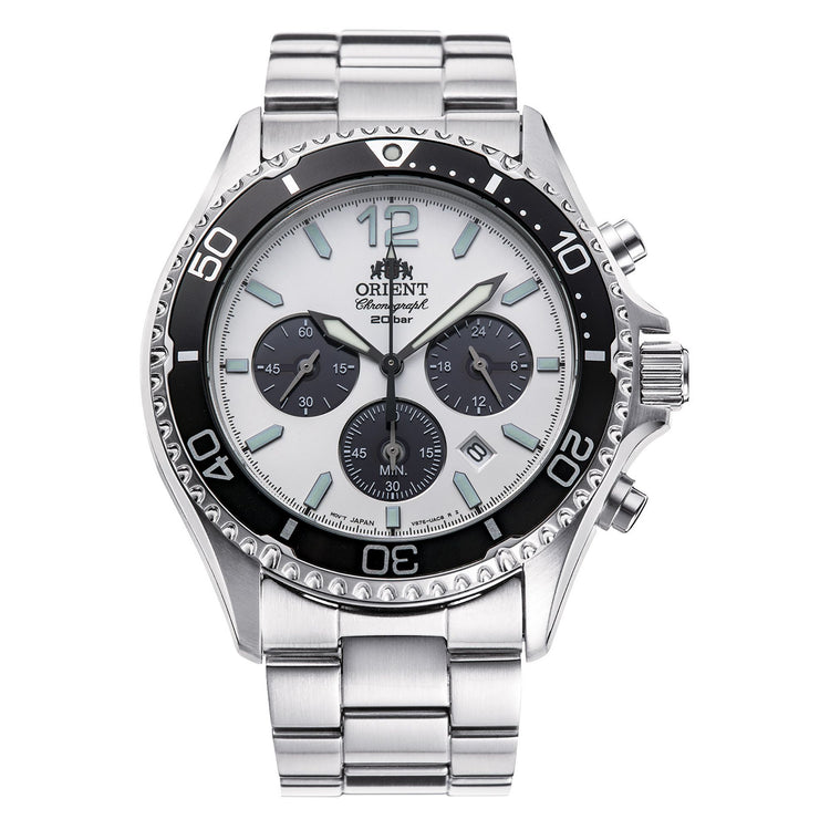 ORIENT Men's Solar Sports Diver Chronograph Watch Panda RA-TX0203S10B image 0