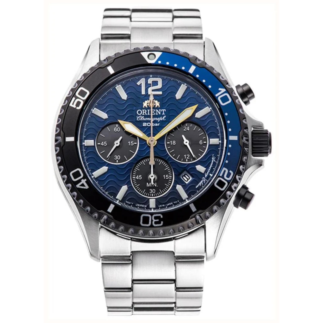 ORIENT Men's Solar Mako Diver 20th Anniversary Limited Edition Chronograph Watch RA-TX0208L10B image 0