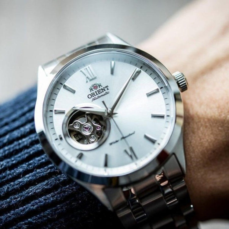 ORIENT Men's Automatic Classic Open Heart Stainless Steel Bracelet Watch AG03001W image 1