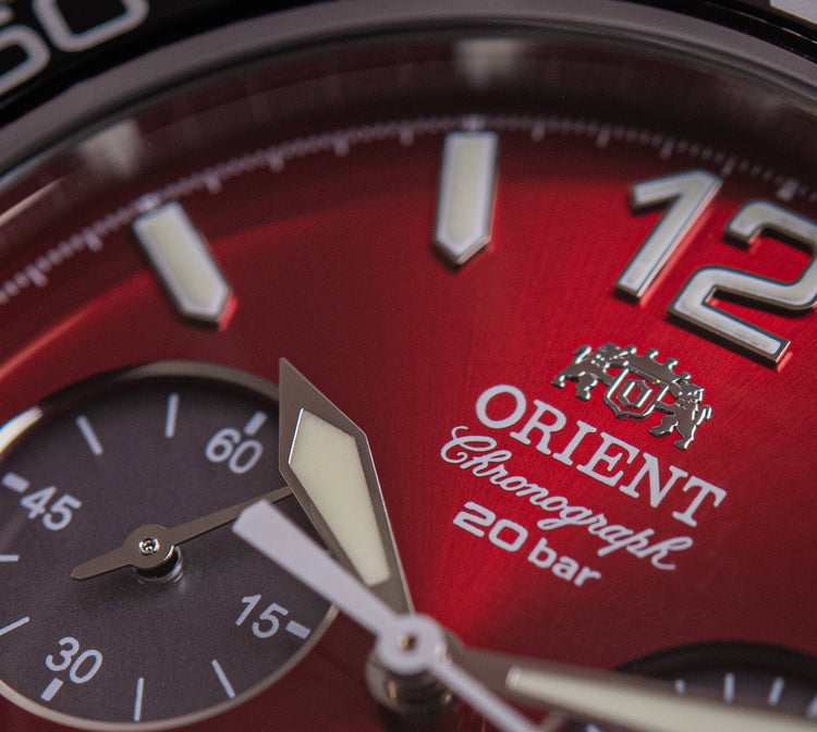 ORIENT Men's Solar Sports Diver Chronograph Watch RA-TX0207R10B image 2