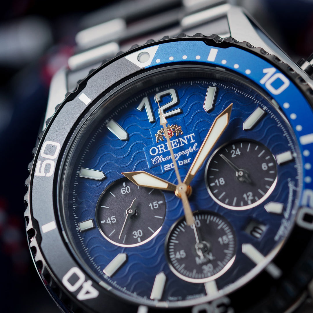 ORIENT Men's Solar Mako Diver 20th Anniversary Limited Edition Chronograph Watch RA-TX0208L10B image 1