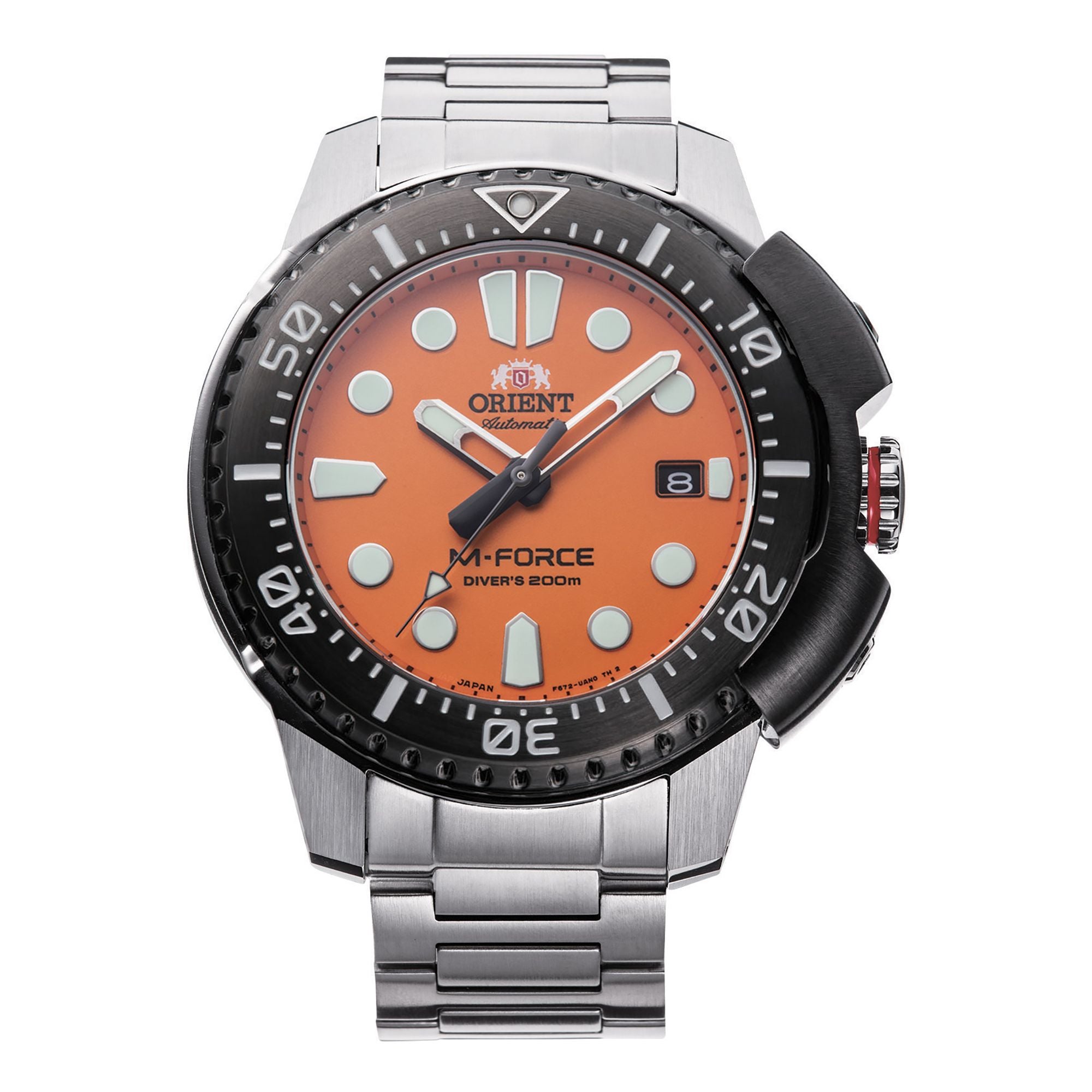 ORIENT Men's M-FORCE Automatic Divers Watch Orange RA-AC0L08Y00B image 0