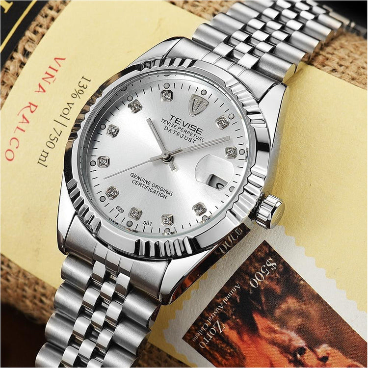 TEVISE Classic Automatic Calendar Silver/Silver Watch image 1