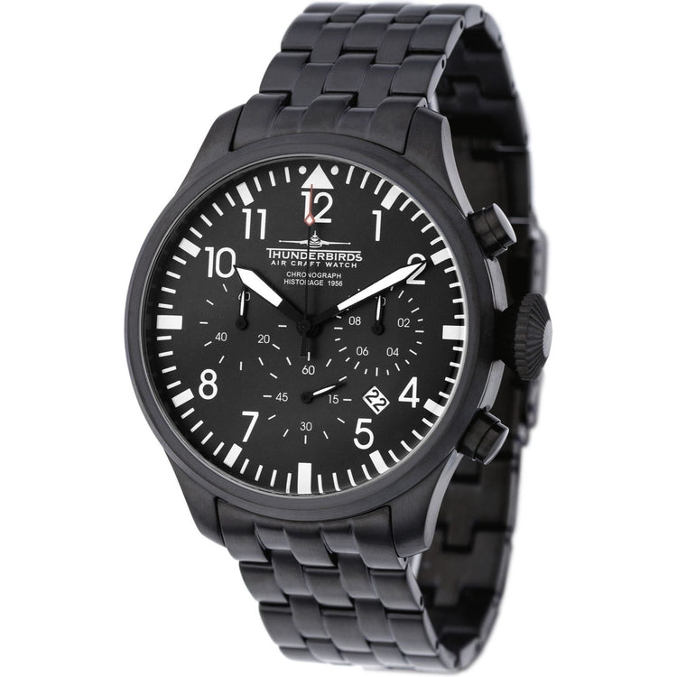 THUNDERBIRDS Men's Historage Chronograph Black Edition Watch image 8