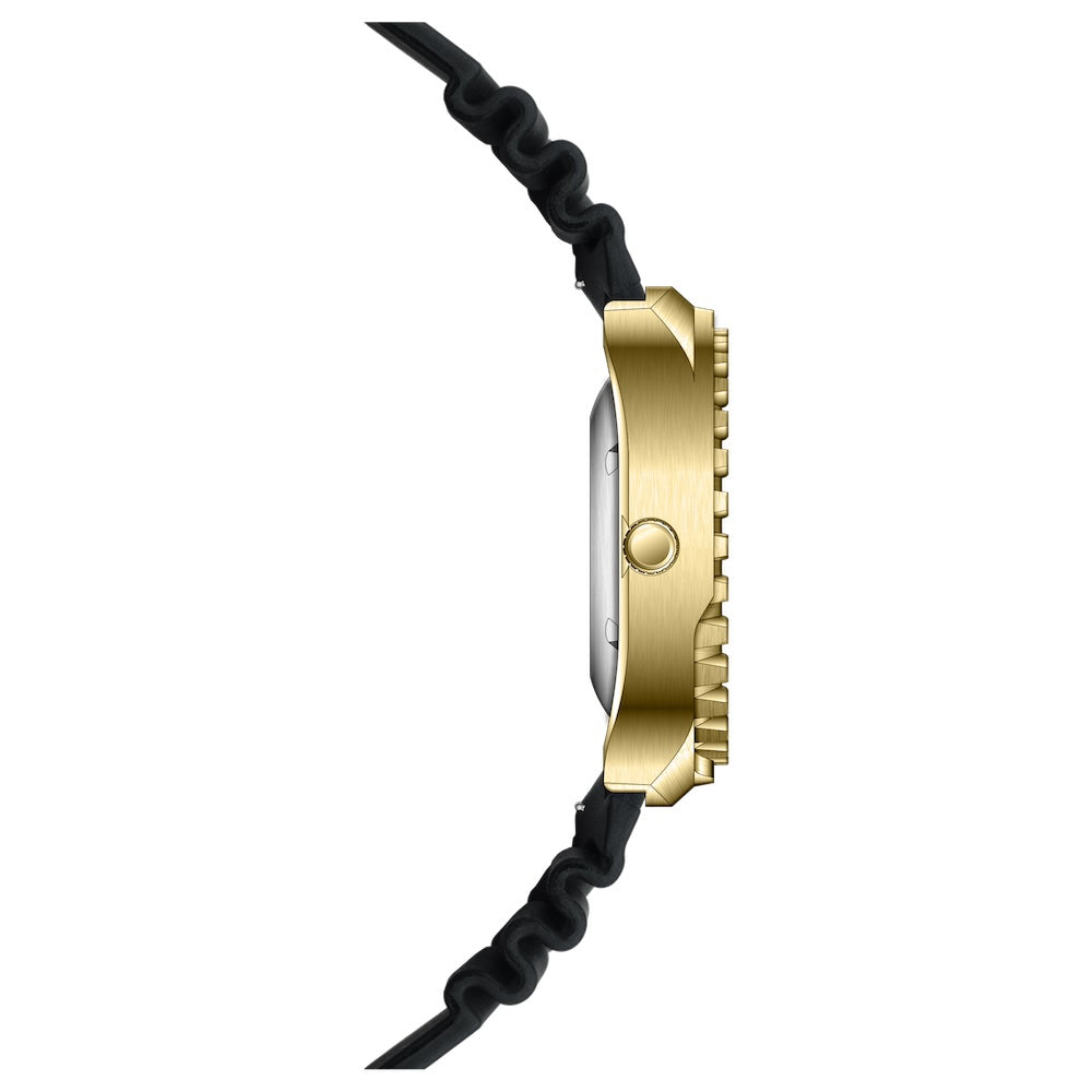 RIEDENSCHILD PRECISION INSRUMENTS GERMANY Divers Taucheruhr 1000m Helium Valve Watch Gold/Black image 2