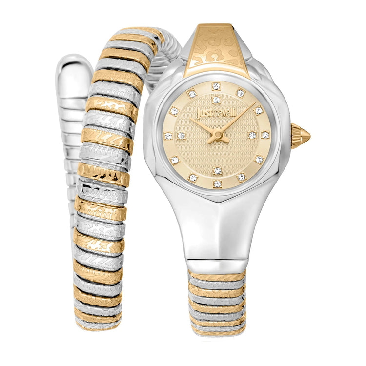 Just Cavalli Signature Snake Amalfi Two Tones YG Champagne image 0