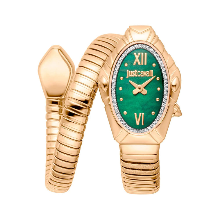 Just Cavalli Signature Snake Lirica Yellow Gold Green image 0