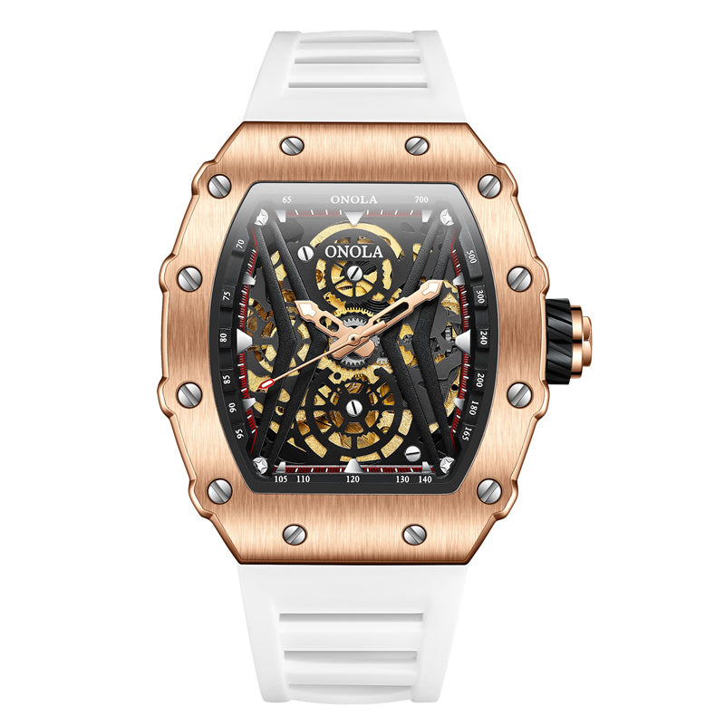 ONOLA Rhythm Automatic Mechanical Watch - Rose Gold / White image