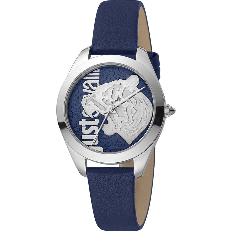 Just Cavalli Animalier Pantera Blue Leather image 0