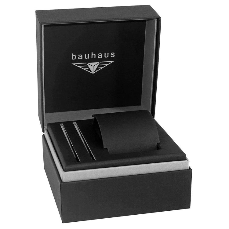BAUHAUS Men's Solar Chronograph Leather Strap Watch 20863 image 1