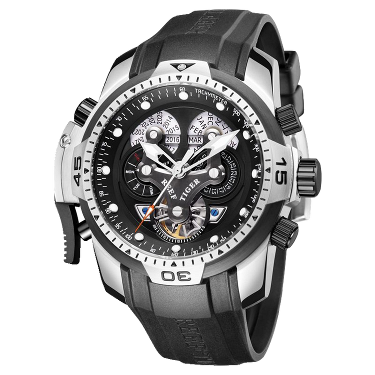 Reef Tiger Men's Aurora Concept Skeleton Automatic Mechanical Watch image 10