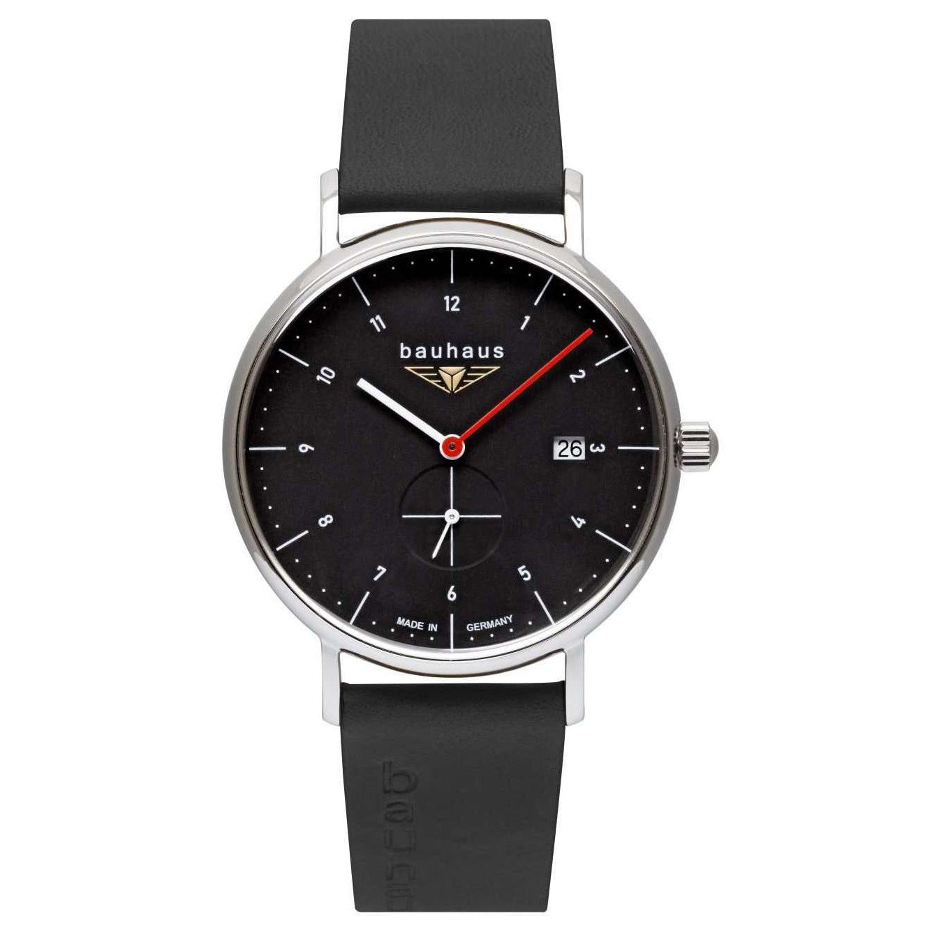 BAUHAUS Men's Quartz Date Series Leather Strap Watch 21302 image 0