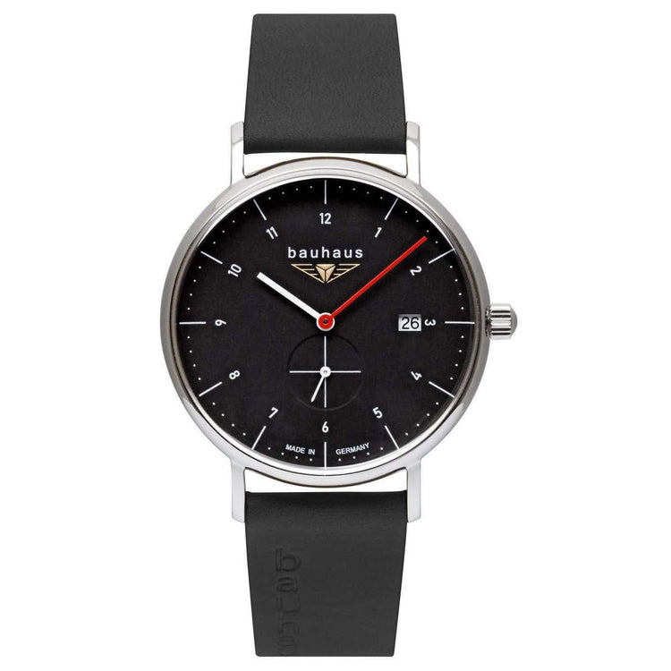 BAUHAUS Men's Quartz Date Series Leather Strap Watch 21302 image 0