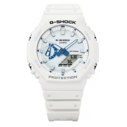 CASIO Men's G-Shock Night Glow Blue Phosphorescent 45mm Watch GA-2100 Series image 3