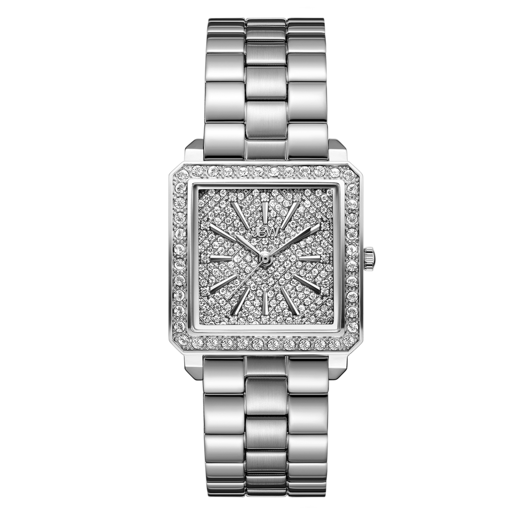JBW Cristal 28 Silver + Bracelet Watch