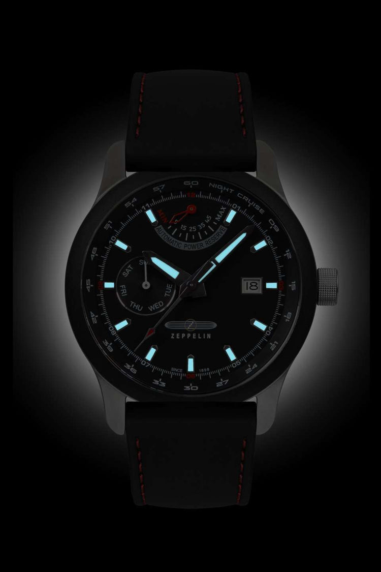 ZEPPELIN Men's Night Cruise Automatic Power Reserve Watch 72622 image 1