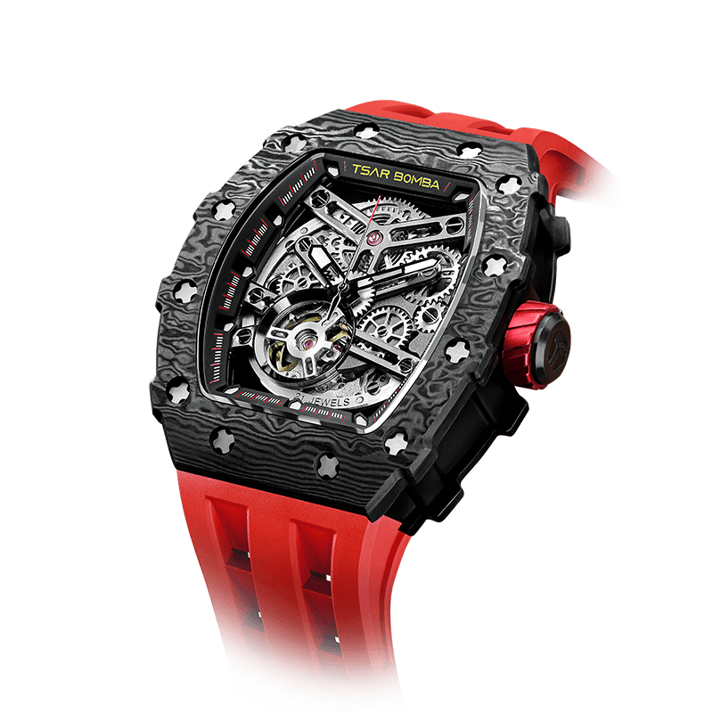 TSAR BOMBA Elemental-Carbon Fiber Automatic Watch TB8208CF