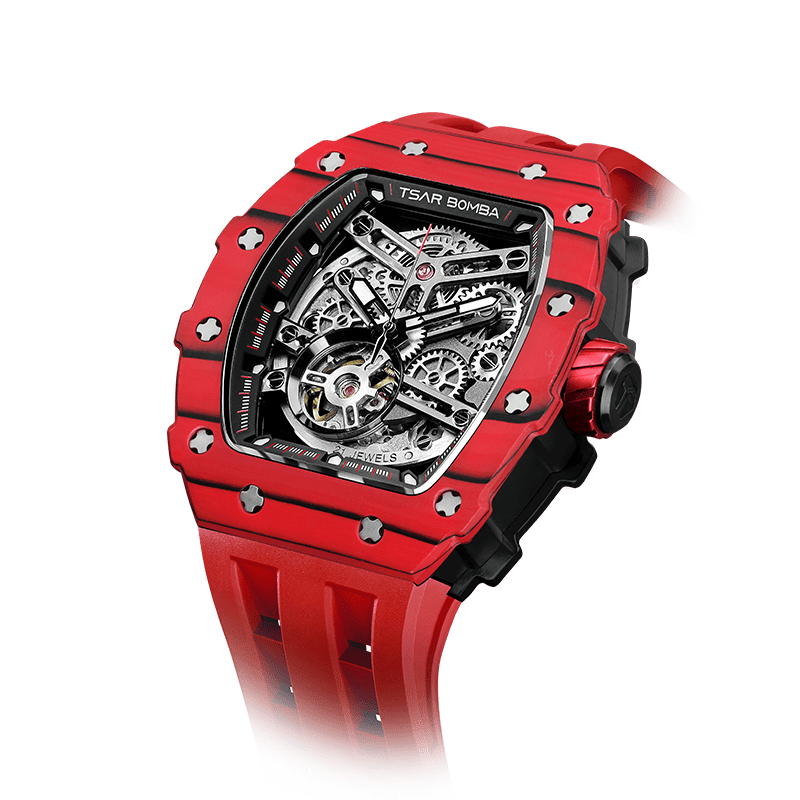 TSAR BOMBA Elemental-Carbon Fiber Automatic Watch TB8208CF
