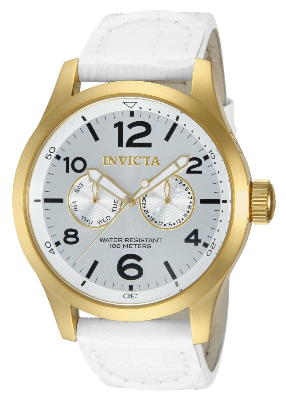 INVICTA Men's Classic Speciality 48mm Watch White Leather