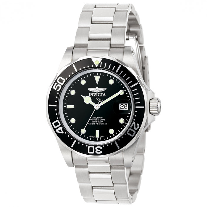 INVICTA Men's 40mm Pro Diver Automatic Watch Silver/Black