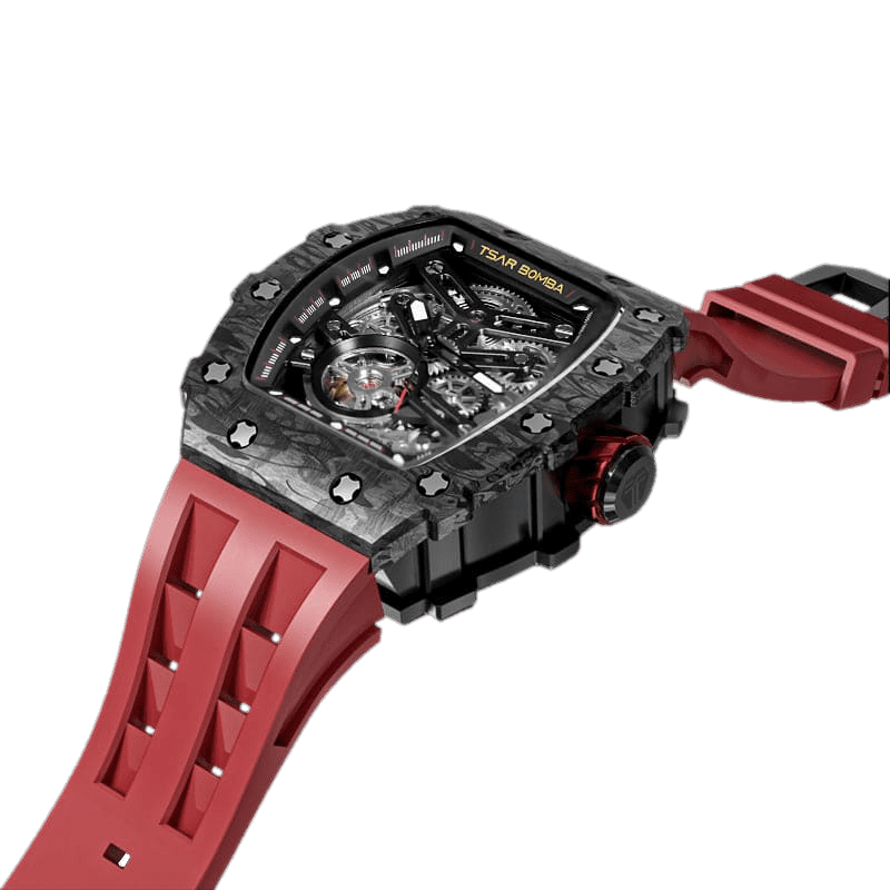 TSAR BOMBA Elemental-Carbon Fiber Automatic Watch TB8208CF