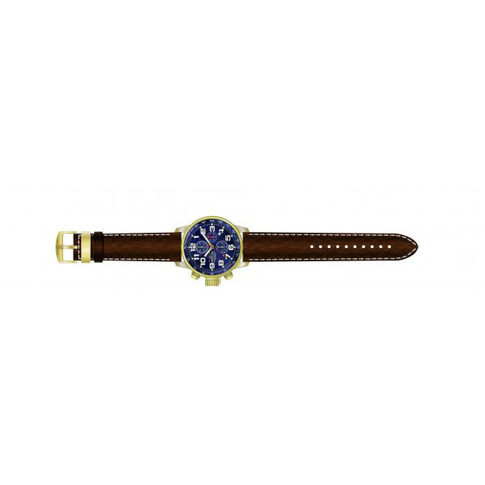 INVICTA Men's Russian Aviator Lefty 46mm Leather 23k Gold Plated Watch