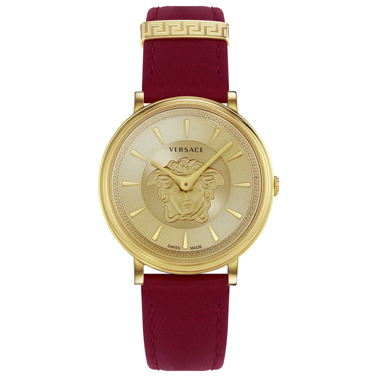 Versace Ladies Watch V-Circle 38mm Red Burgundy image 0