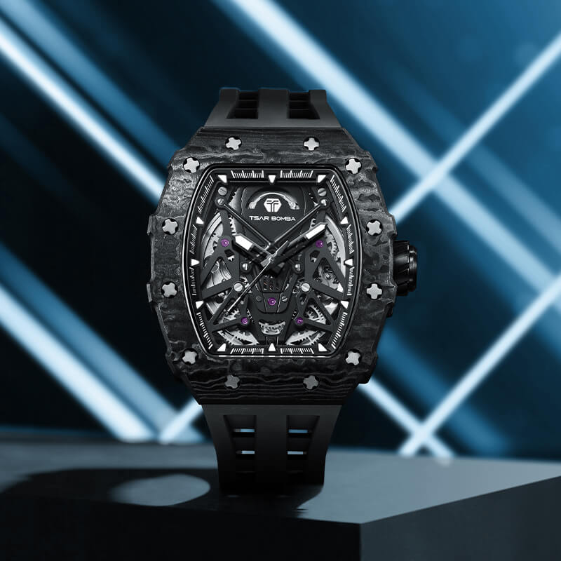 TSAR BOMBA Elemental-Carbon Fiber Automatic Watch Phantom TB8207CF