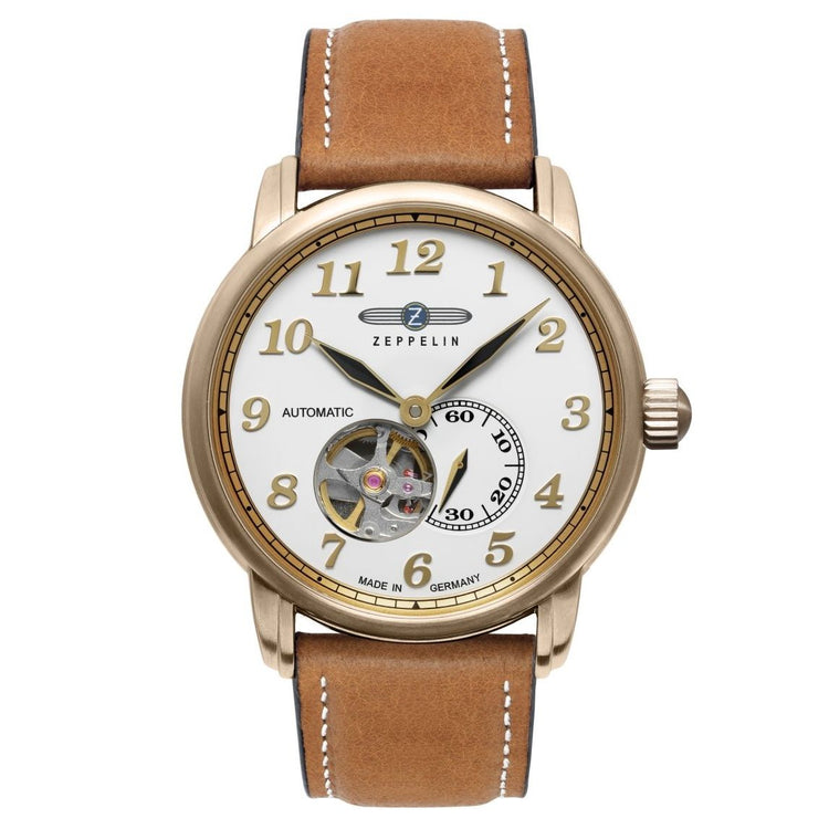 ZEPPELIN Men's LZ127 Graf Zeppelin Automatic Open Heart Watch 76641 image 0