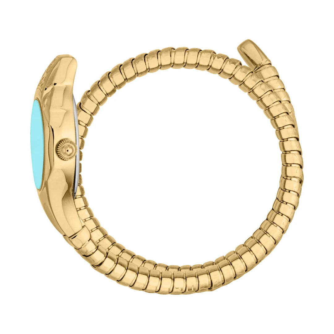 Just Cavalli Signature Snake Fiore Yellow Gold Turquoise image 2