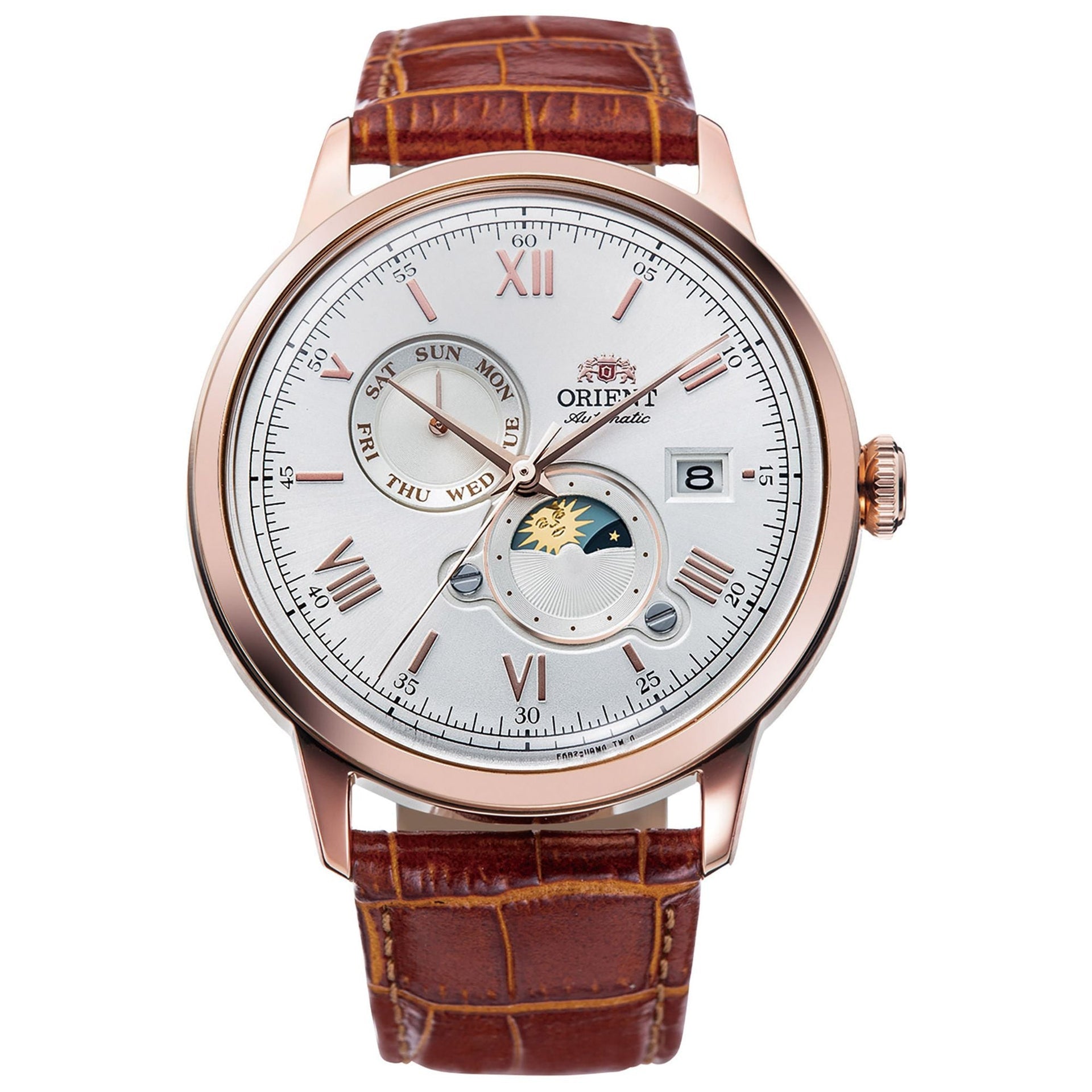 ORIENT Men's Bambino Moonphase Automatic Classic Watch RA-AK0801S image 0