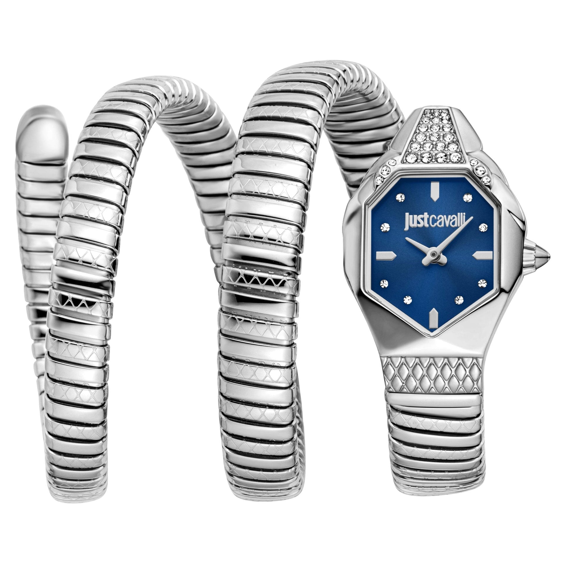 Just Cavalli Signature Snake Ambra Silver Night blue image 0