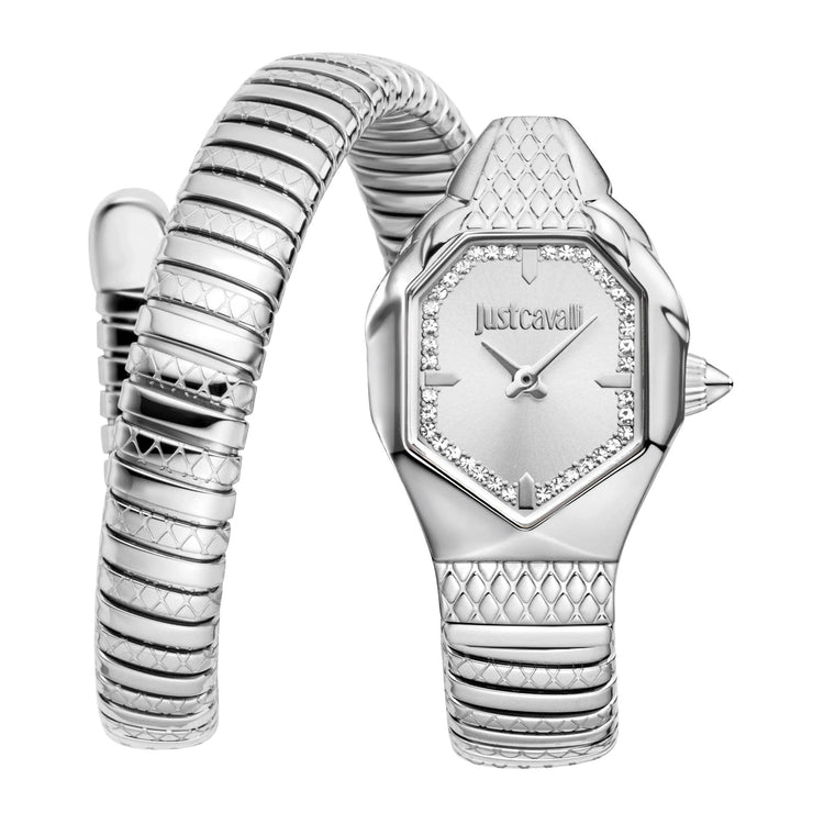 Just Cavalli Signature Snake Aria Silver image 0