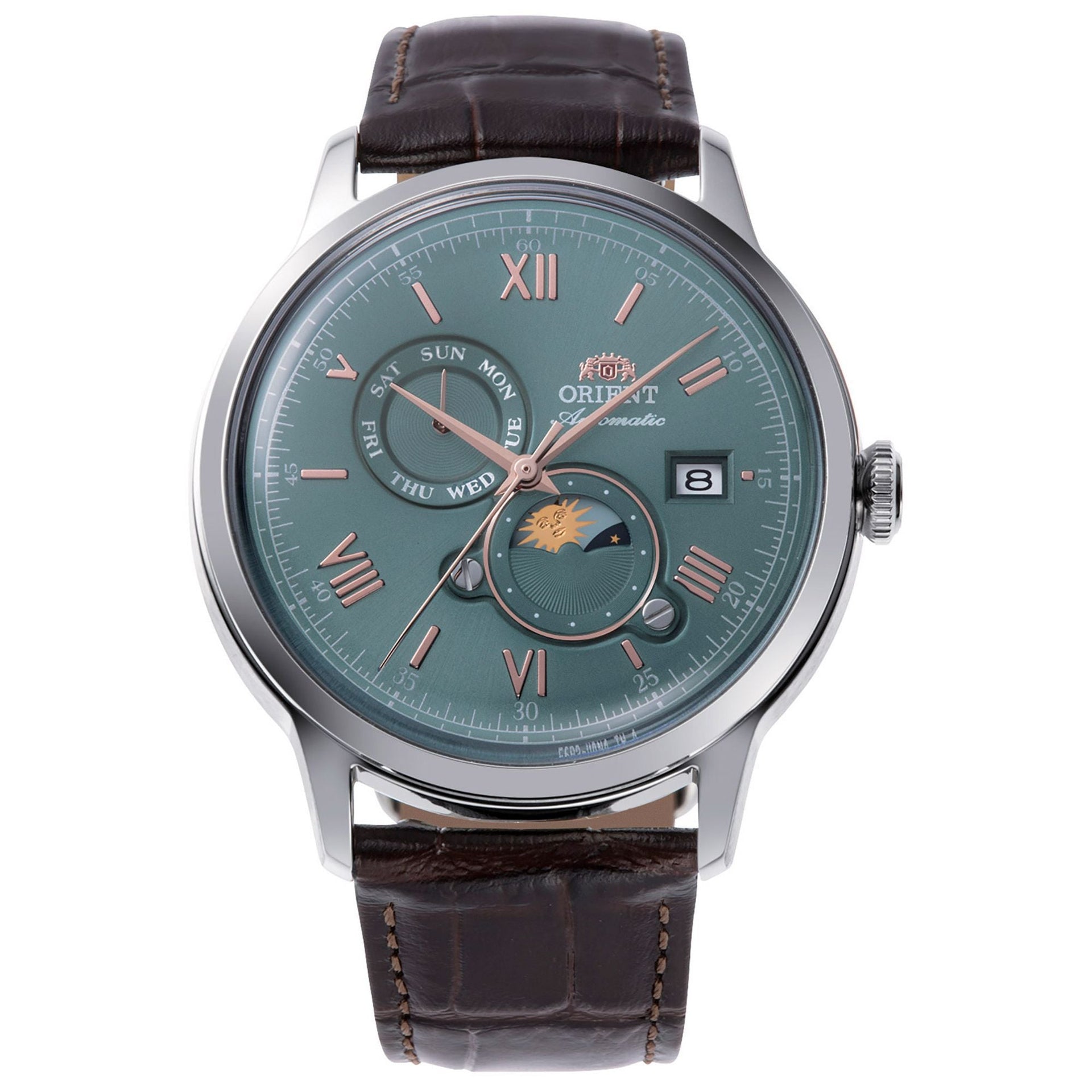 ORIENT Men's Bambino Moonphase Automatic Classic Watch RA-AK0805E image 0