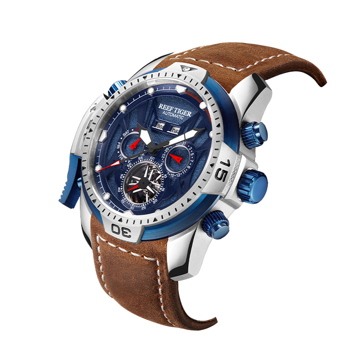 Reef Tiger Men's Aurora Transformers Skeleton Automatic Mechanical Watch image 1