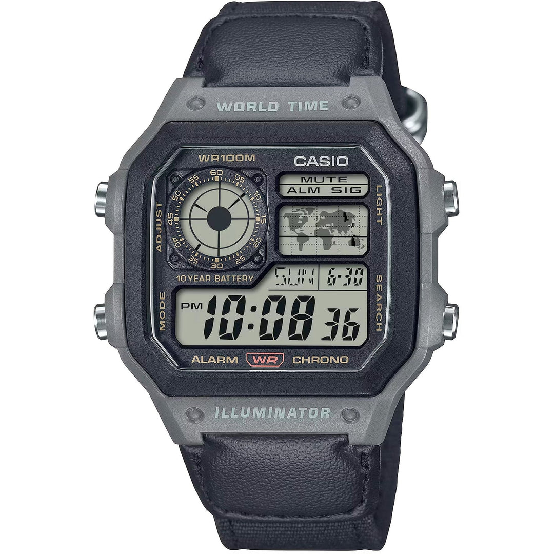 CASIO Men's Illuminator World Time Watch AE-1200WHUB-8AVEF image 0