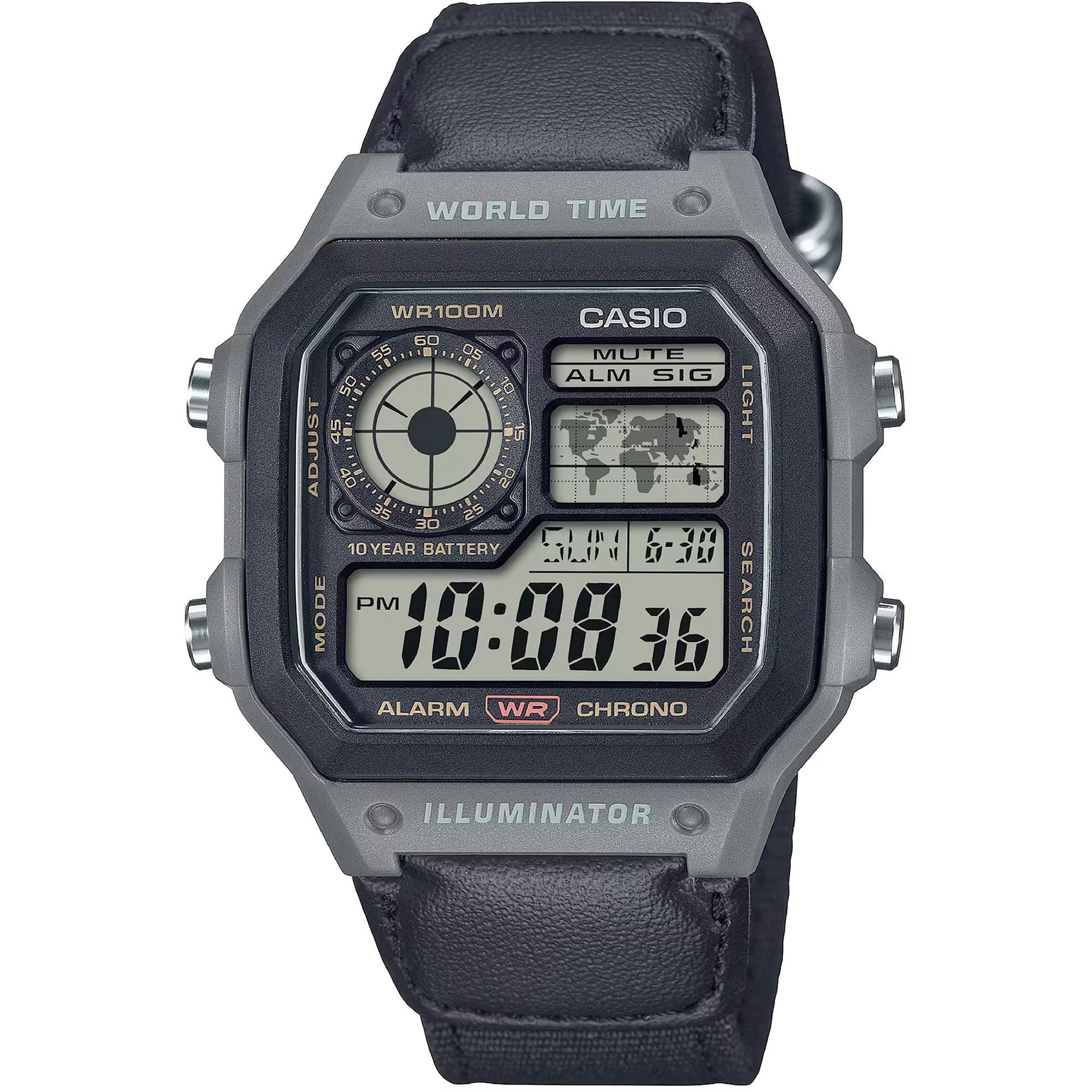CASIO Men's Illuminator World Time Watch AE-1200WHUB-8AVEF image 0