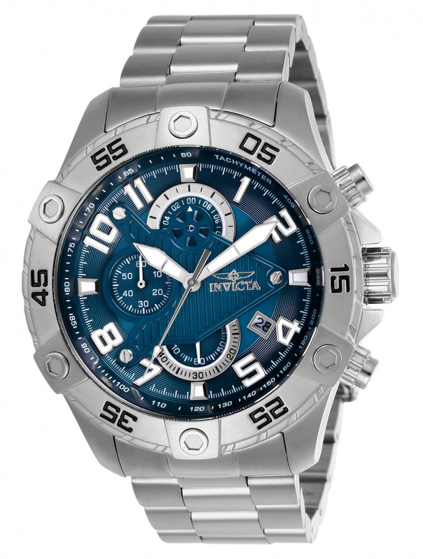 Invicta Men's S1 Rally 48mm Chronograph Watch Silver/Blue
