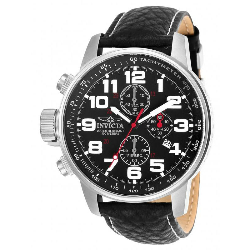 INVICTA Men's Russian Aviator Lefty 46mm Leather Watch