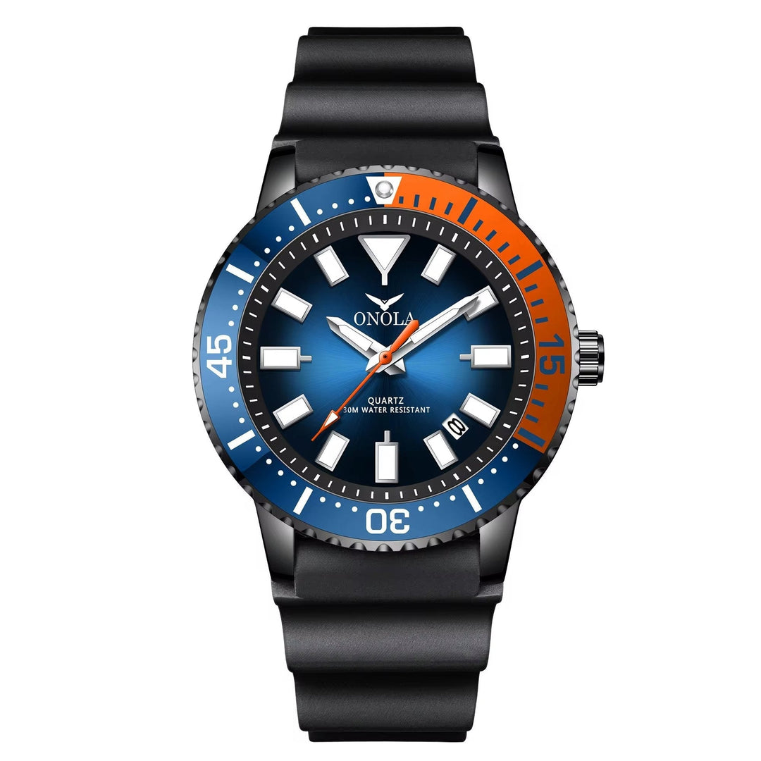 ONOLA Davaro Quartz Dive Inspired Silicone Strap Watch image 4