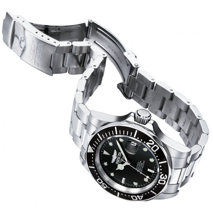 INVICTA Men's 40mm Pro Diver Automatic Watch Silver/Black