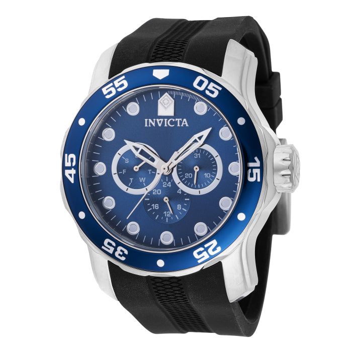 INVICTA Men's Pro Diver Colossus 48mm Chronograph Silicone Watch Silver/Blue image 0