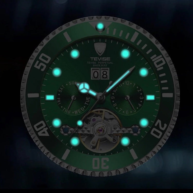 TEVISE Perpetual Flywheel Date Automatic Blue Watch image 3