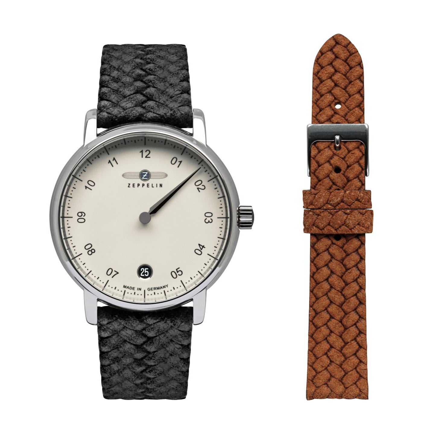 ZEPPELIN Women's New Captains Line Mono Timer Quartz 8643-5 Set Leather Watch image 0