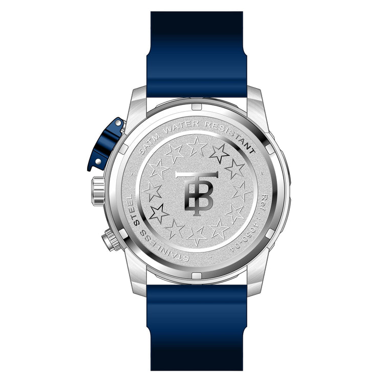 THUNDERBIRDS Aircraft Ejector Tachy Chronograph Silicone Strap Watch Blue image 2