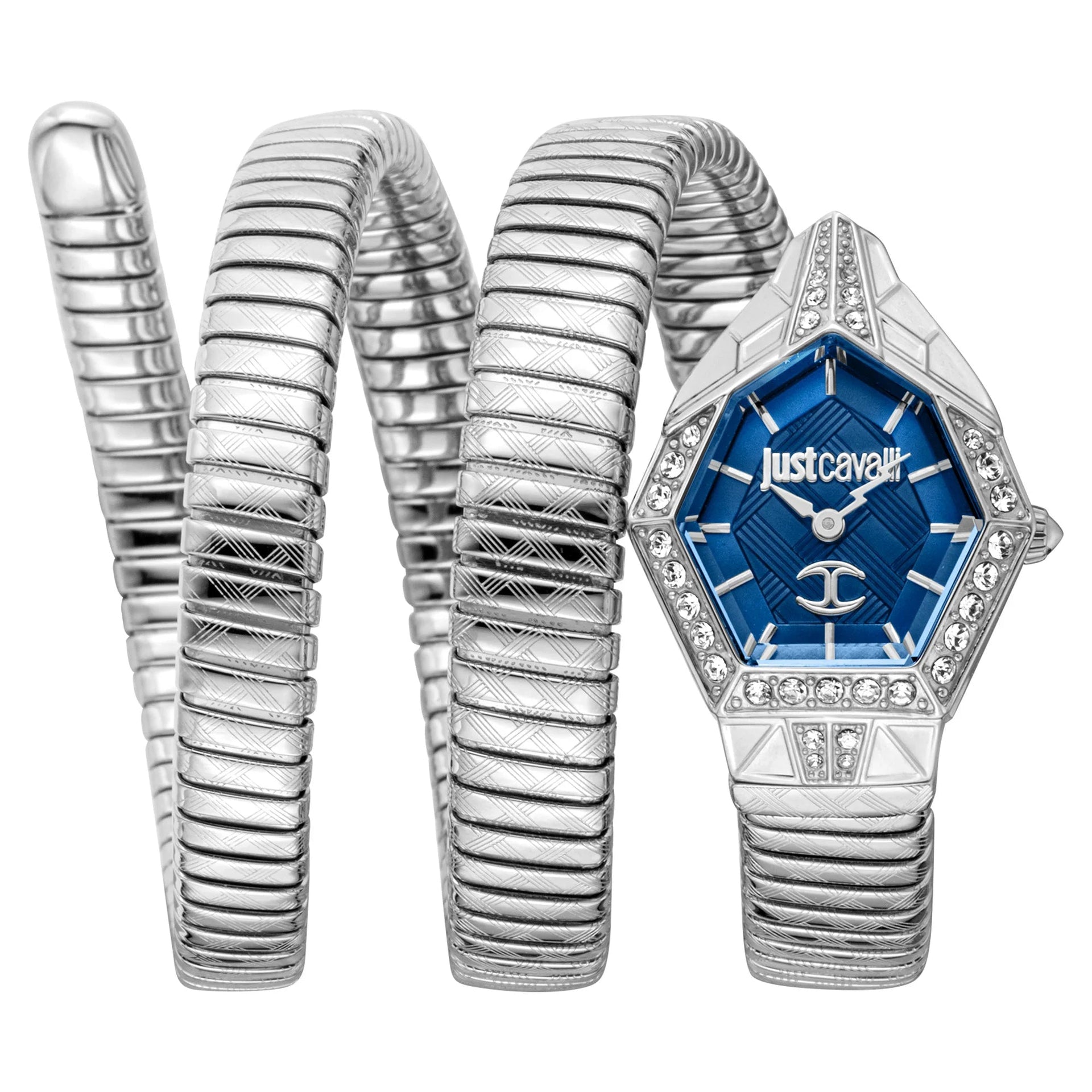 Just Cavalli Signature Snake Mesmerizing Silver Blue image 0