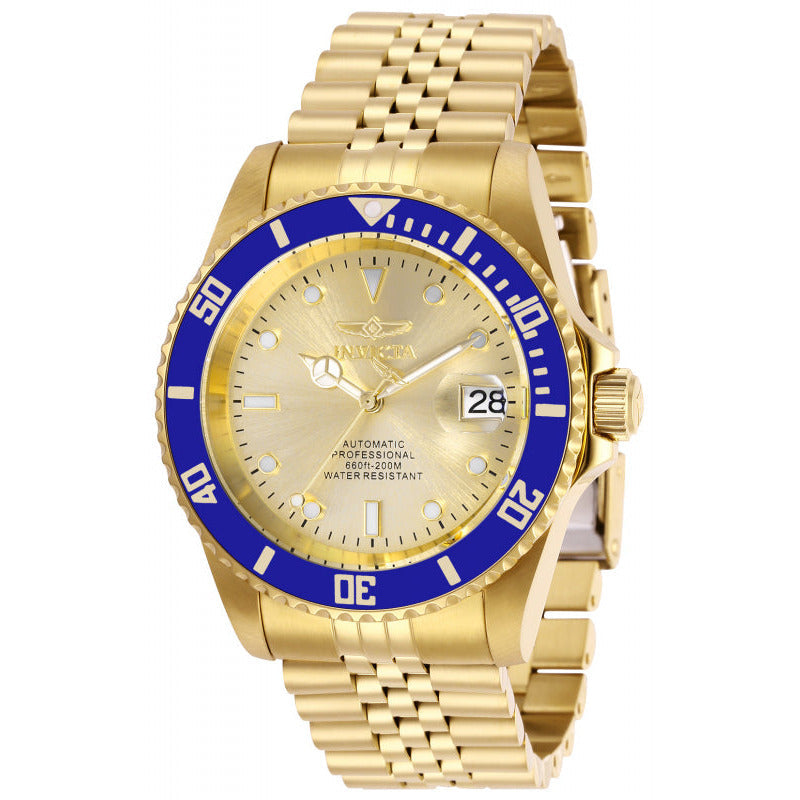 INVICTA Men's Pro Diver Automatic 42mm Jubilee Bracelet 200m Watch Gold/Champagne